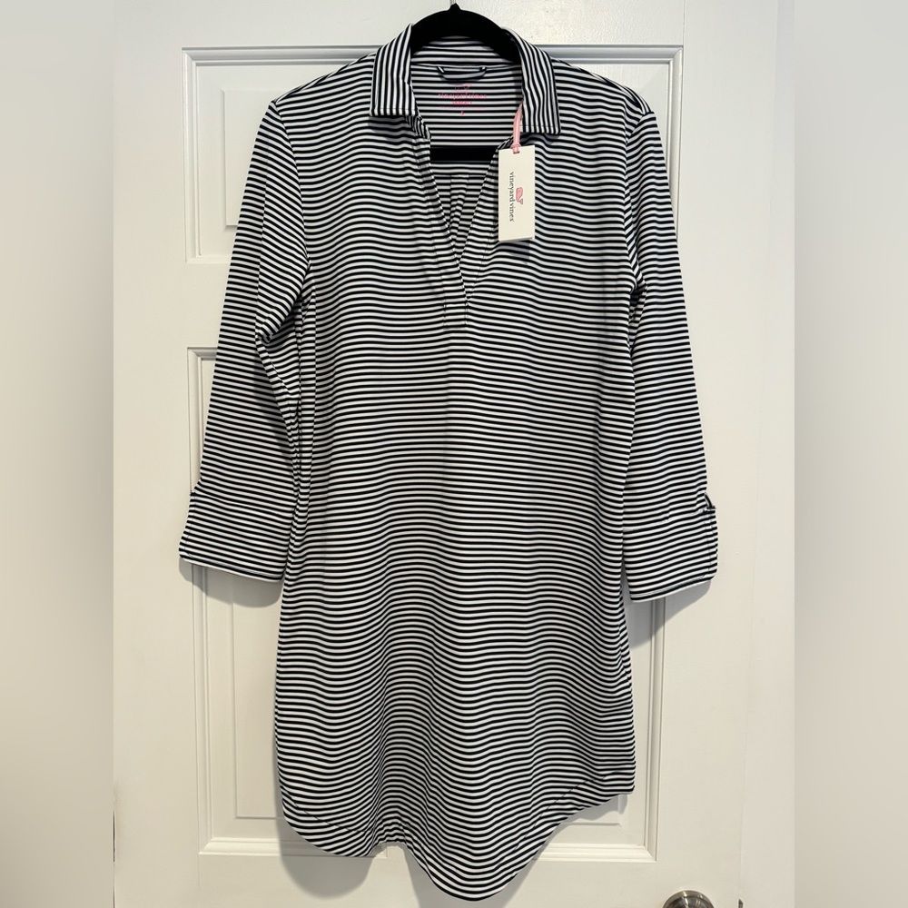 NWT Vineyard Vines Blue & White Stripe Dress, Size Small